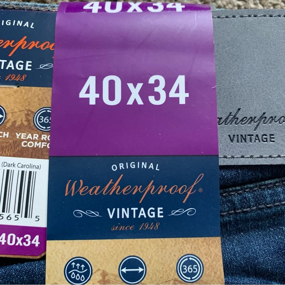 NWT Men’s Weatherproof Jeans 40 x 34 Relaxed Fit